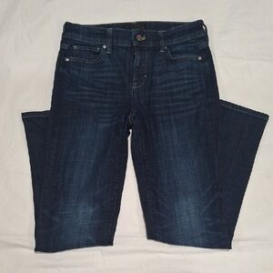 White House Black Market Women's Dark Blue Straight Leg Jeans Size O